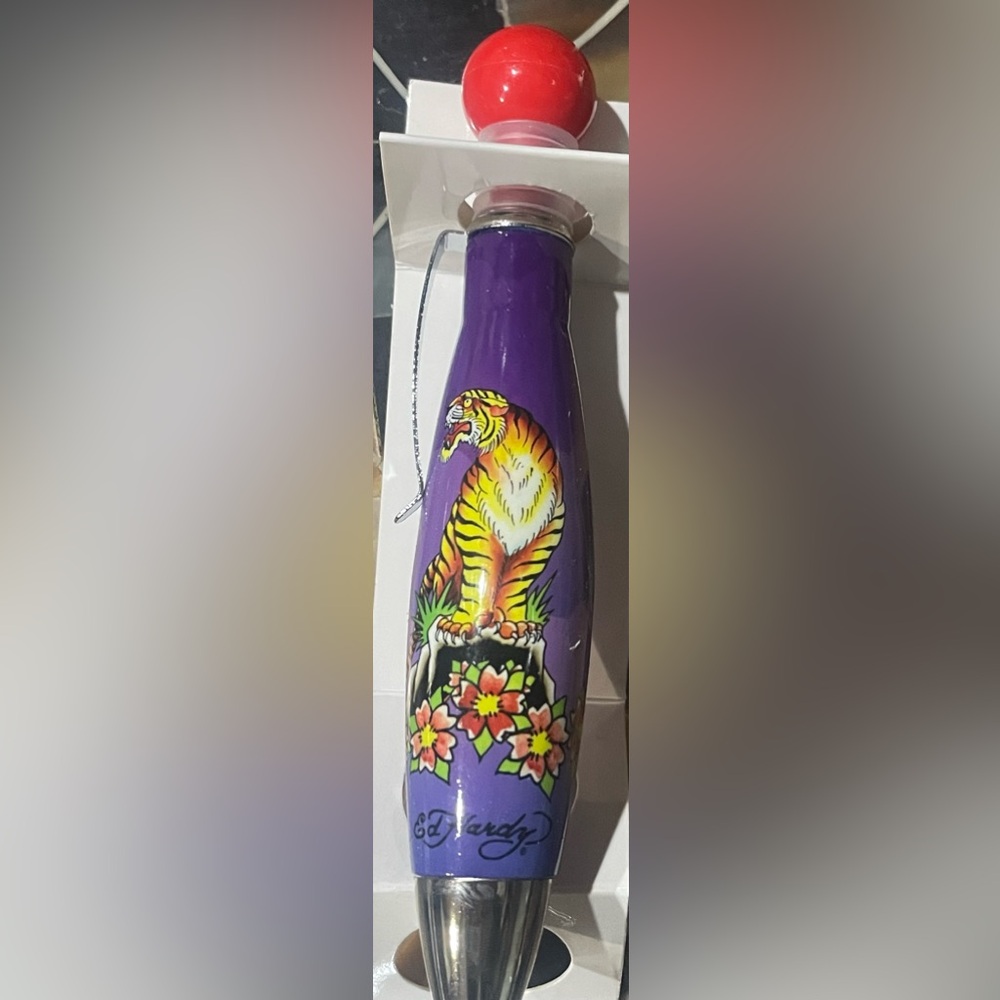 Rare Ed Hardy Pen with tiger New old Stock 20 years+ working & in original box